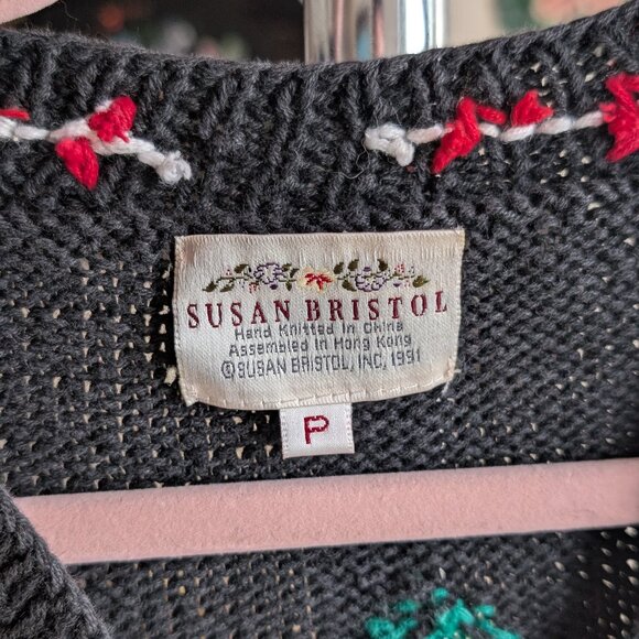Vintage Susan Bristol Button Up Christmas Sweater - Picture 4 of 9